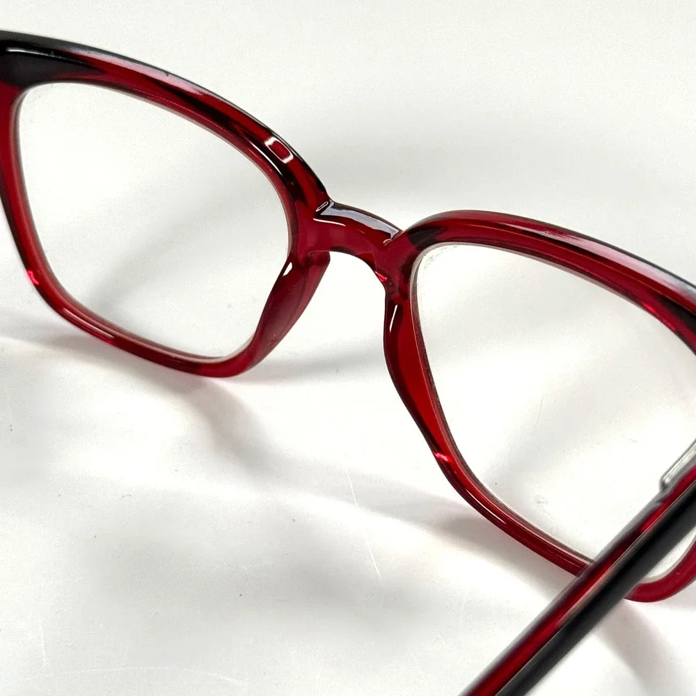 MODERN OPTICAL Welcome Eyeglasses Frame Only 49-19-140 Burgundy/Black Womens‎